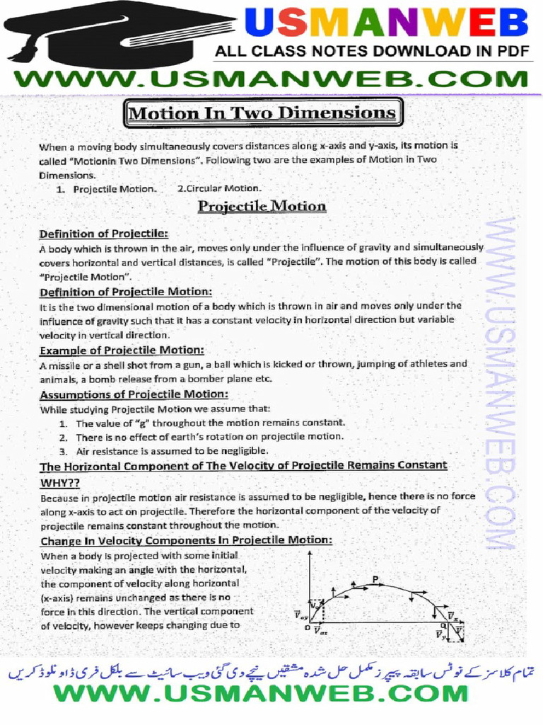 11th Physics Chapter 4 Notes Sindh Board - 240819 - 103726 | PDF