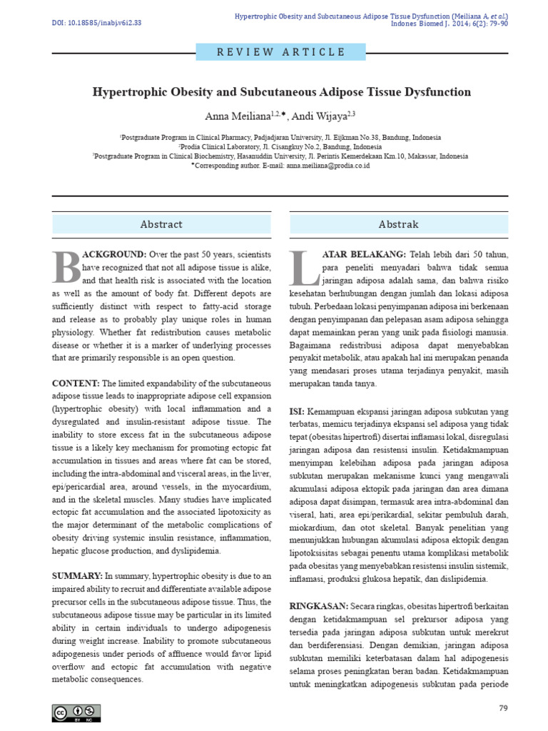 Hypertrophic Obesity & Adipose Dysfunction | PDF | Adipose Tissue ...