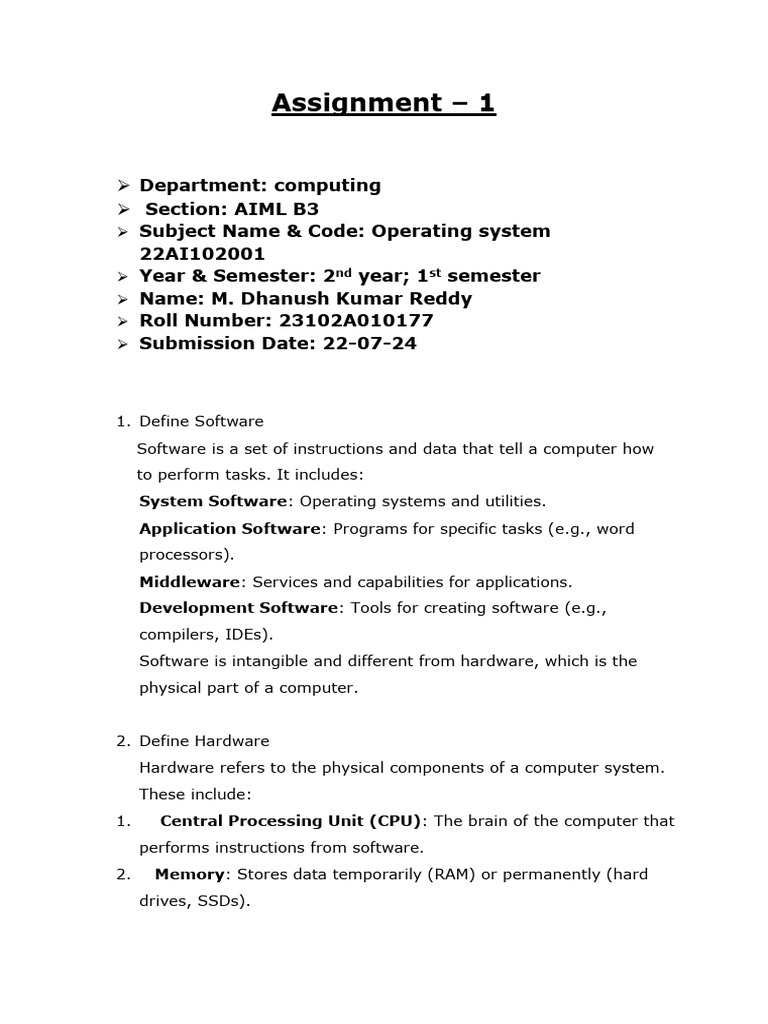Operating System Concepts Explained | PDF | Operating System | Process ...