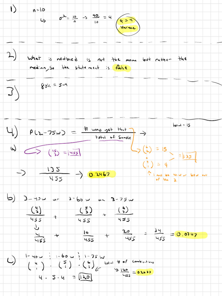 STA Exam Analysis and Variance | PDF