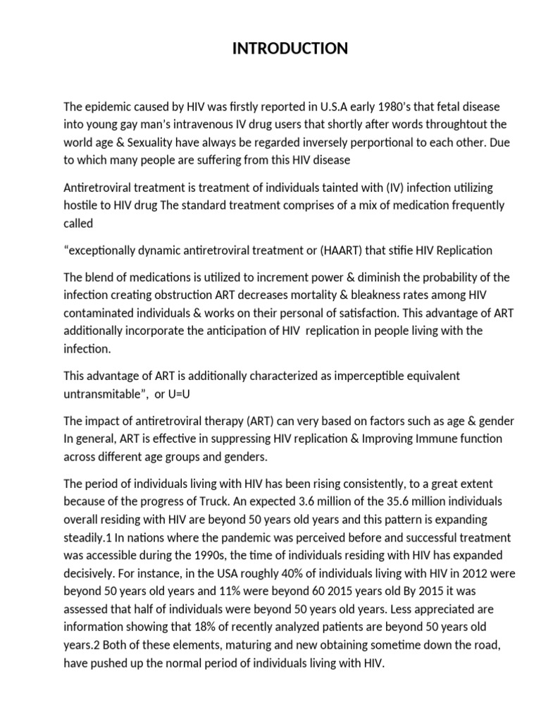 Antiretroviral Therapy for HIV Management | PDF | Management Of Hiv ...