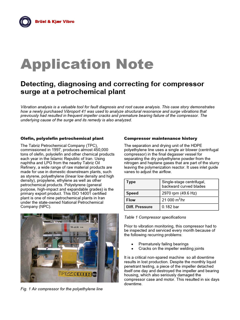 Blower Surge and Vibration at Petrochemical Plant | PDF | Petrochemical ...