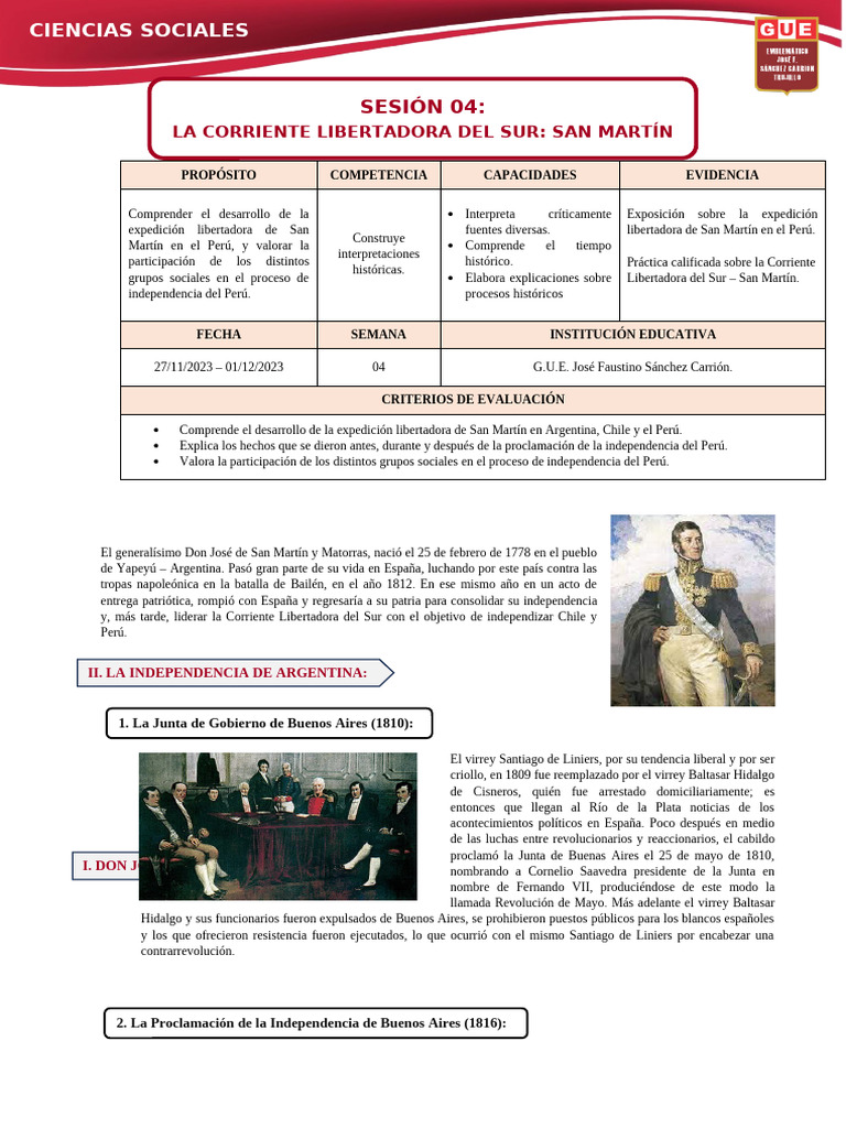 Lectura - La Corriente Libertadora Del Sur - San Martín | PDF | Perú