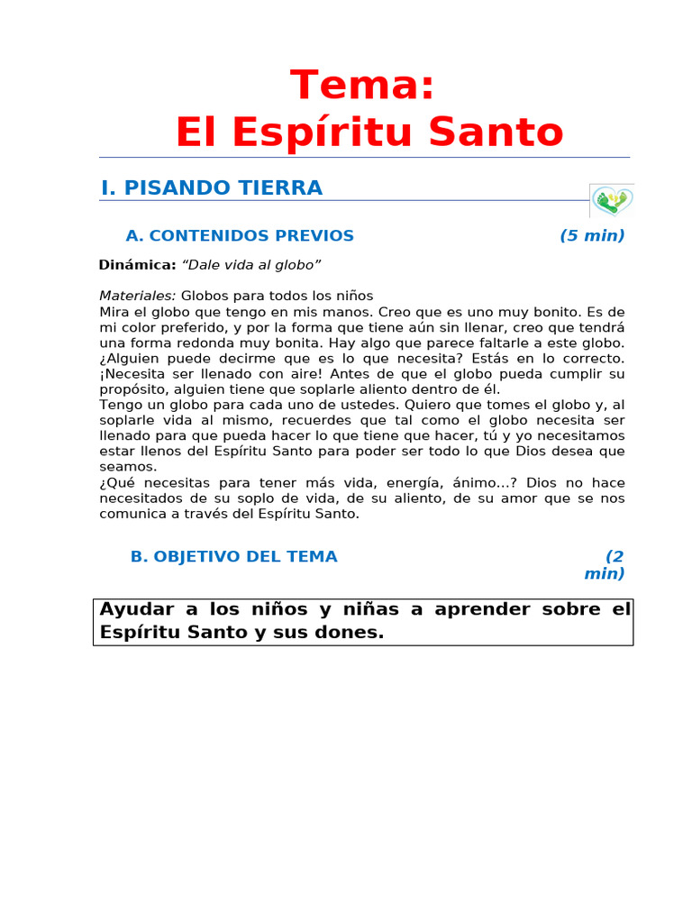 Tema 6 - El Espiritu Santo | PDF | espíritu Santo | Amor