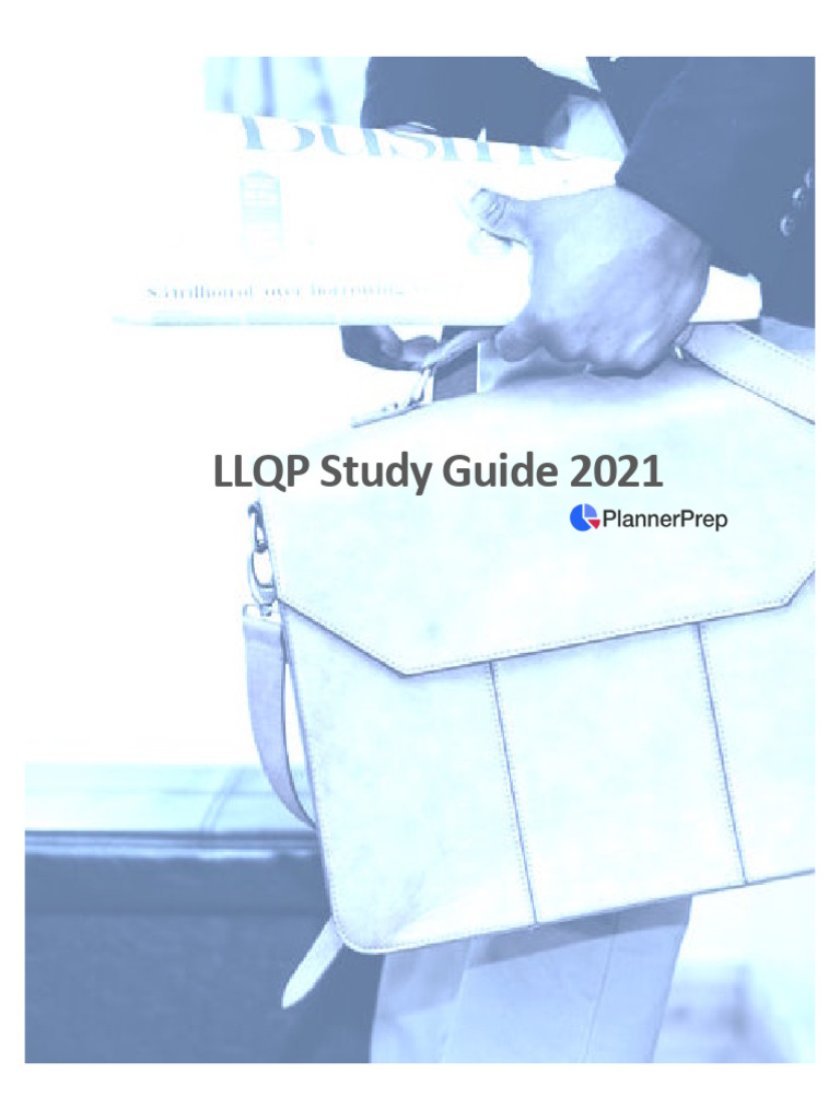LLQP StudyGuide PlannerPrep Sample | PDF | Insurance | Intestacy