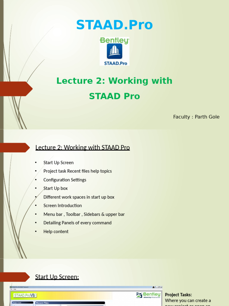 02 - Working With STAAD Pro | PDF | Teaching Methods & Materials ...