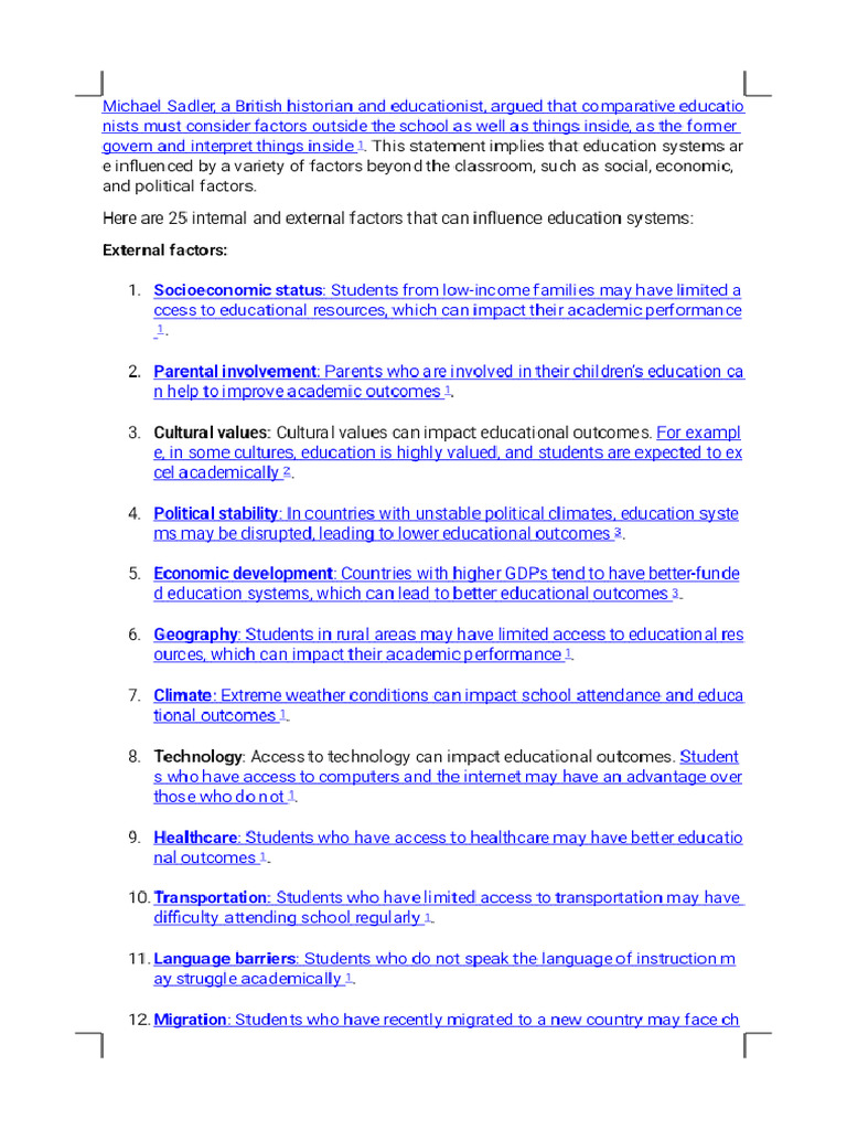 Factors Affecting The Education System Phoenix Pdf