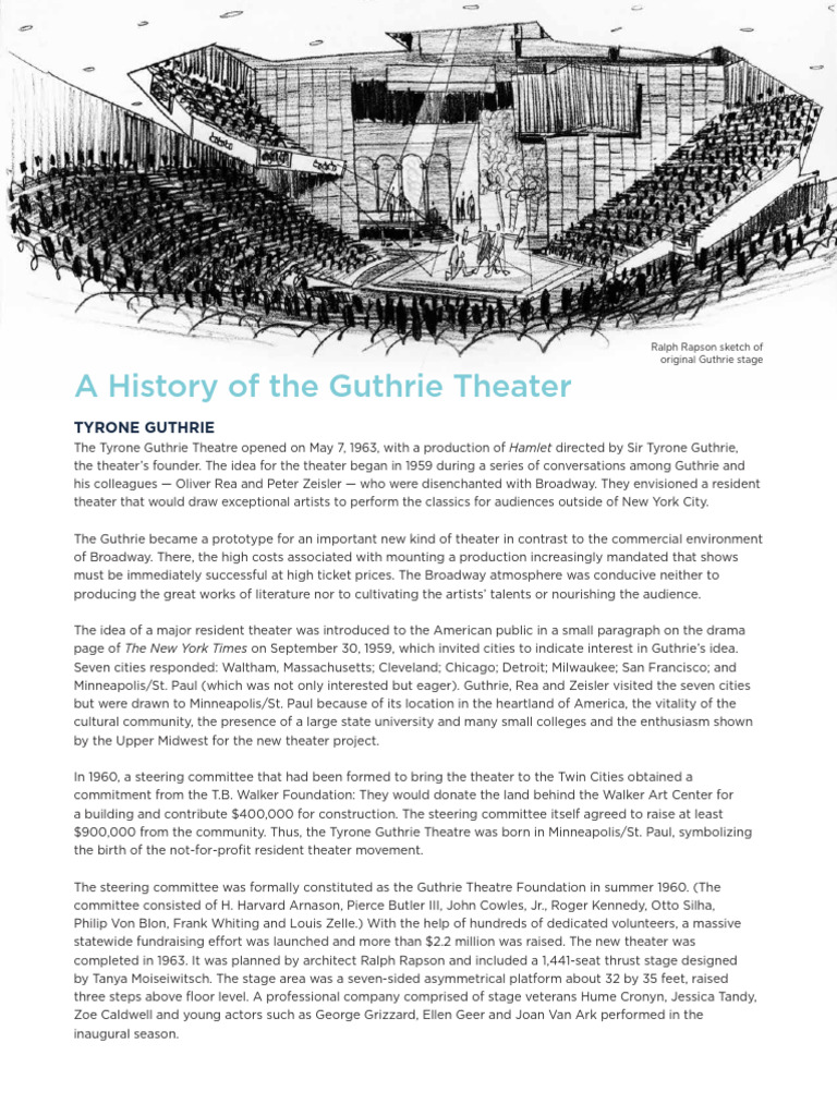 Guthrie Theater: A Legacy Unveiled | PDF | Theatre