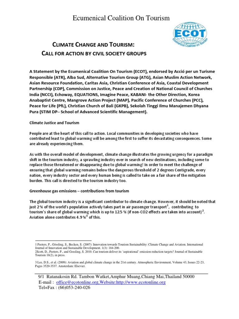 006 - Climate Change and Tourism Paper | PDF | Clean Development ...