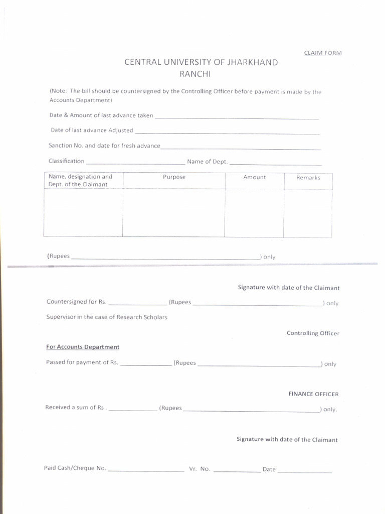 Claimform 0001 | PDF