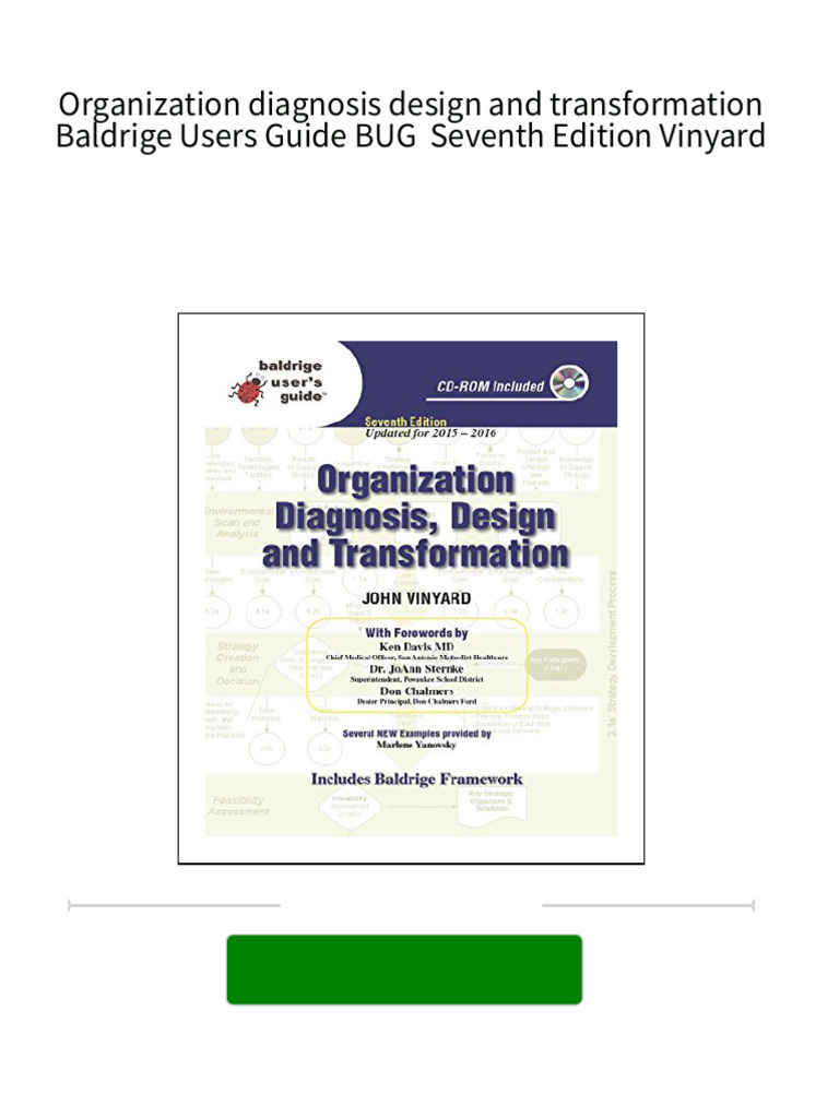 PDF Organization diagnosis design and transformation Baldrige Users