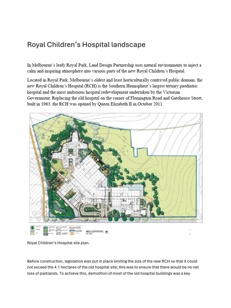 Royal Children’s Hospital landscape | PDF