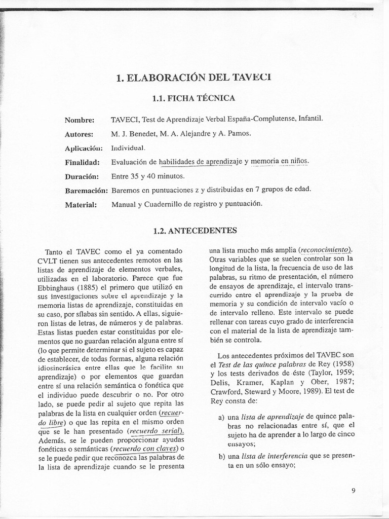 Ficha Tecnica Taveci | PDF