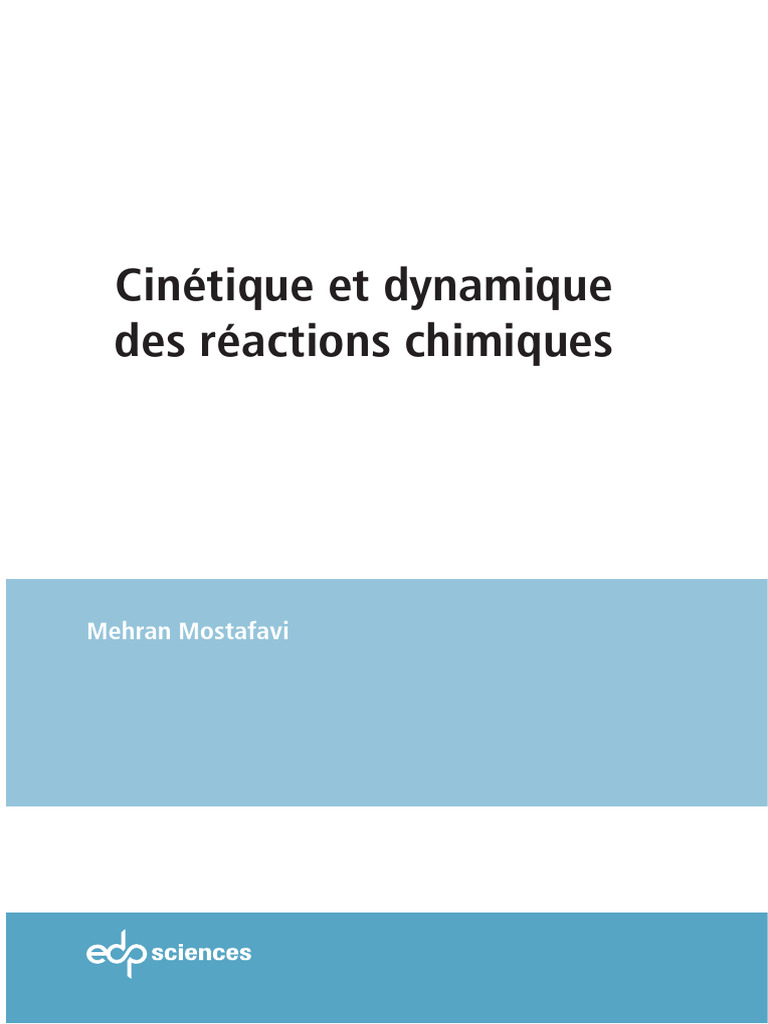Cinétique des réactions chimiques | PDF | Cinétique chimique | Chimie