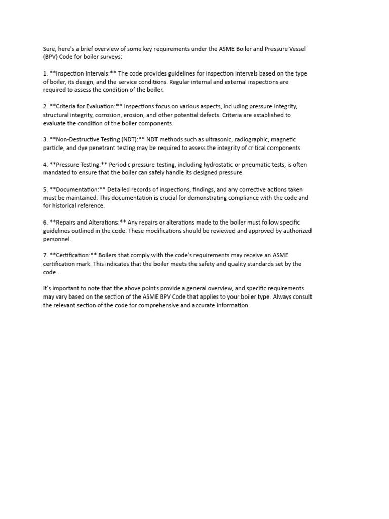 Explain The Following Continuous Machinery Survey of Boiler ...