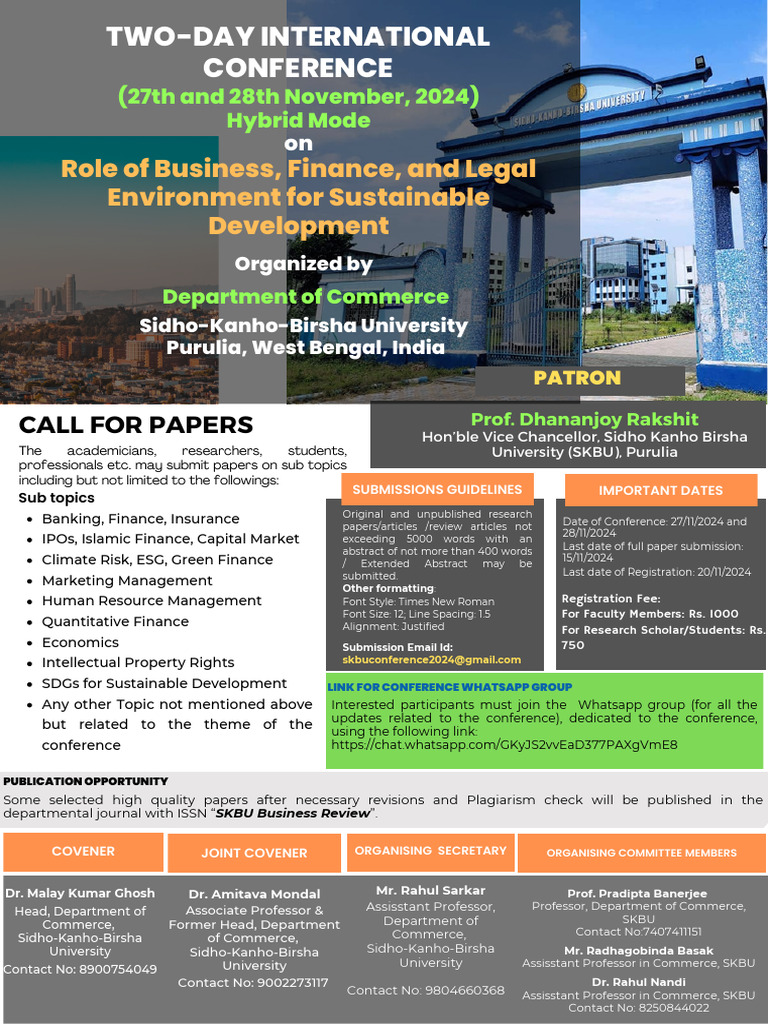 Skbu Commerce Conference 2024 | PDF | Economies