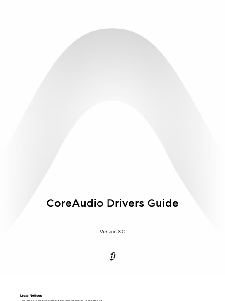 CoreAudio Drivers Guide | Device Driver | Operating System