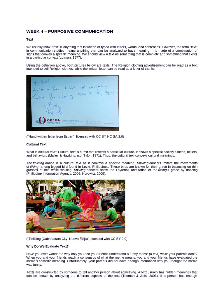 Week 4 Purposive Communication | PDF | Communication | Barbie