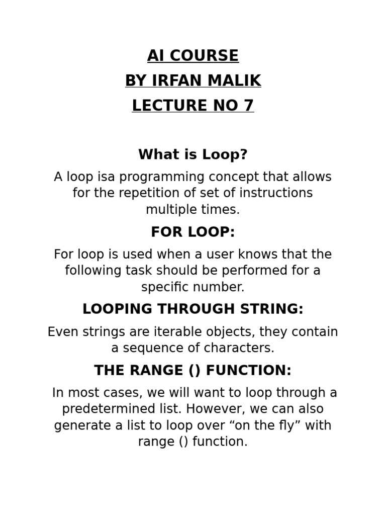 Understanding Loops and Functions in Python | PDF | Computers
