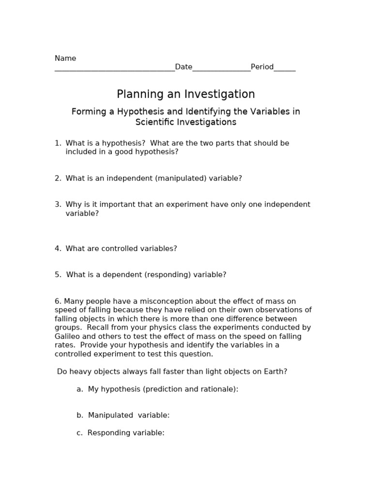 Identifyingvariables 2014 | PDF | Experiment | Hypothesis