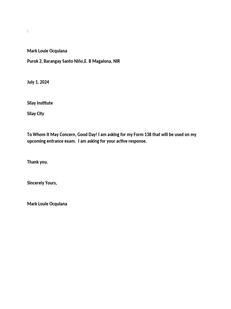 Form request pdf