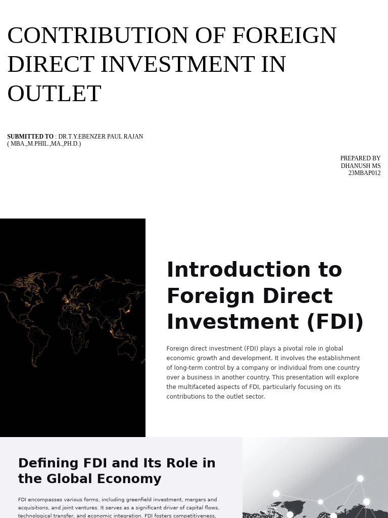 Introduction To Foreign Direct Investment FDI | PDF | Foreign Direct ...