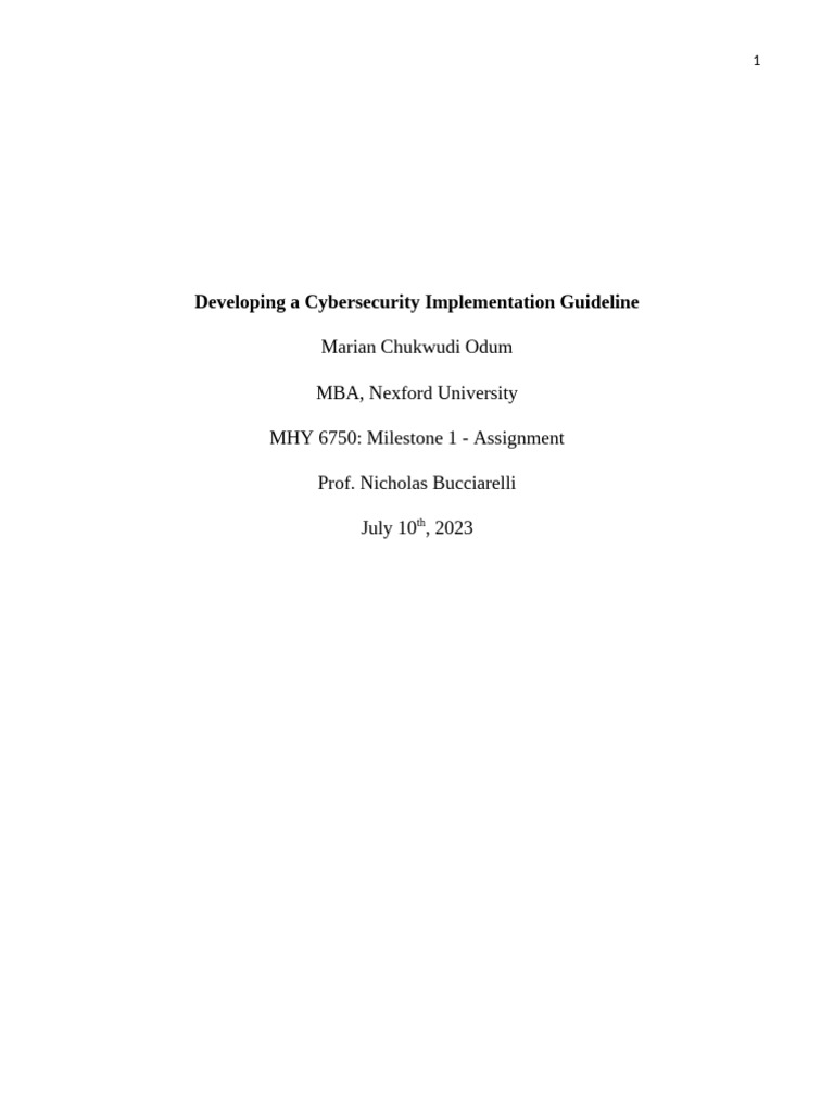 Milestone 1 - Assignment (FINAL WORK) | PDF | Computer Security | Security