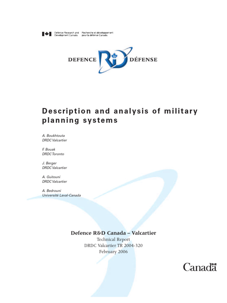 Description and Analysis of Military Planning Systems | PDF | System ...