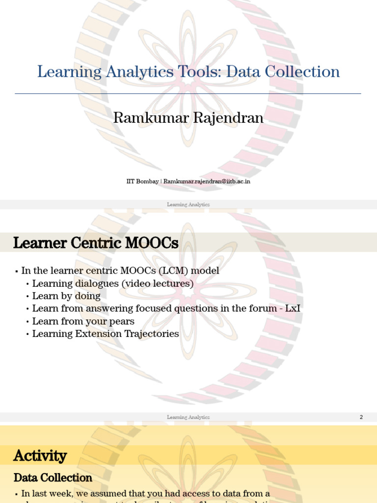 Lec-1 - Data Collection From Learning Environment | PDF | Massive Open ...