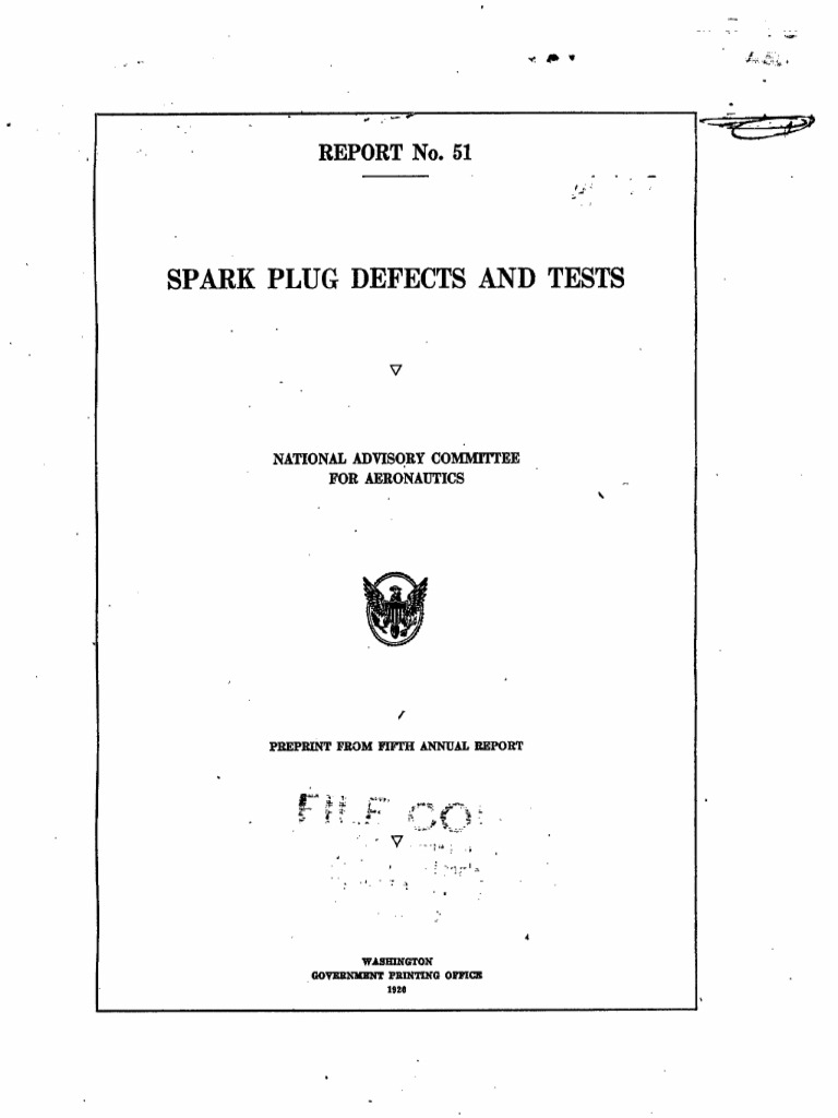 Spark Plug Defects and Tests: Report No. 51 | PDF | Electrical ...