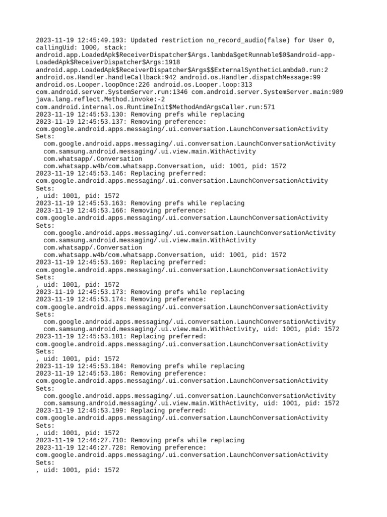 Android App Preference Updates Log | PDF | Android (Operating System ...