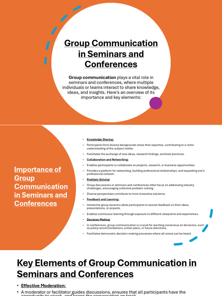Importance of Group Communication in Seminars | PDF | Communication ...