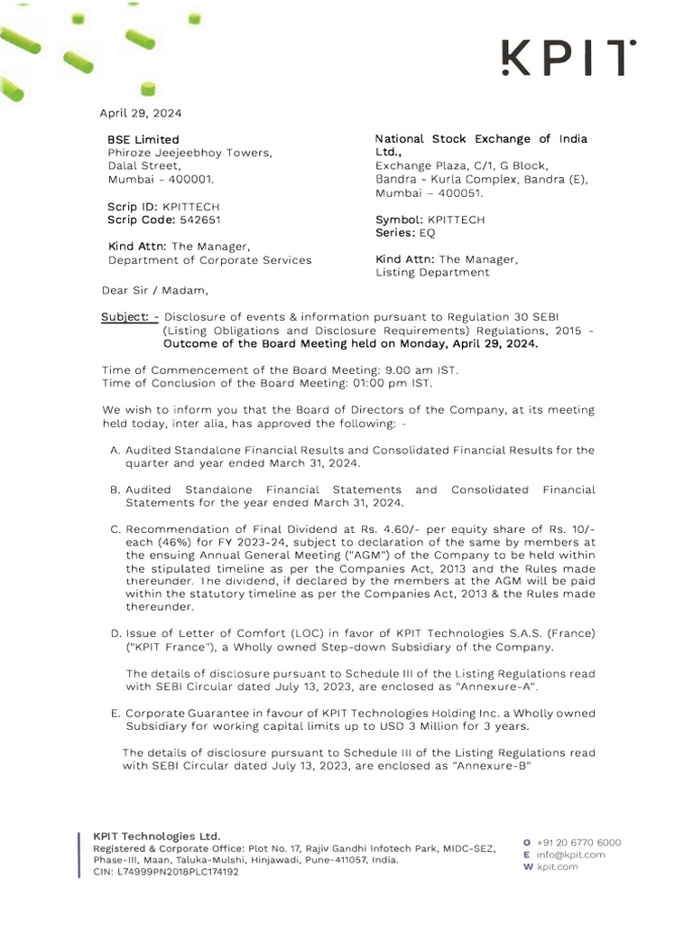 BSE Limited: Phiroze Jeejeebhoy Towers, Dalal Street | PDF | Expense ...
