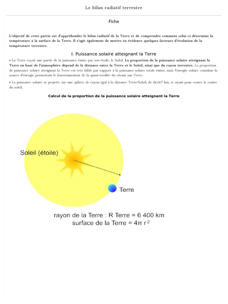 Bilan Radiatif Terrestre et Température | PDF | Effet de serre ...
