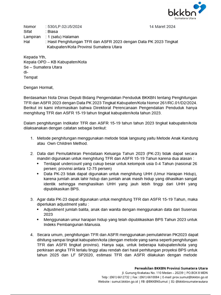 20240314074048hasil Penghitungan TFR Dan ASFR 2023 Dengan Data PK 2023 ...