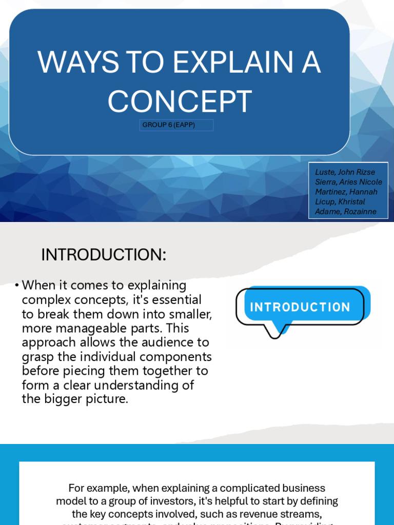 Effective Ways to Explain Concepts | PDF | Concept | Thought