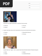 Forms of Govt Test | PDF | Government | Democracy