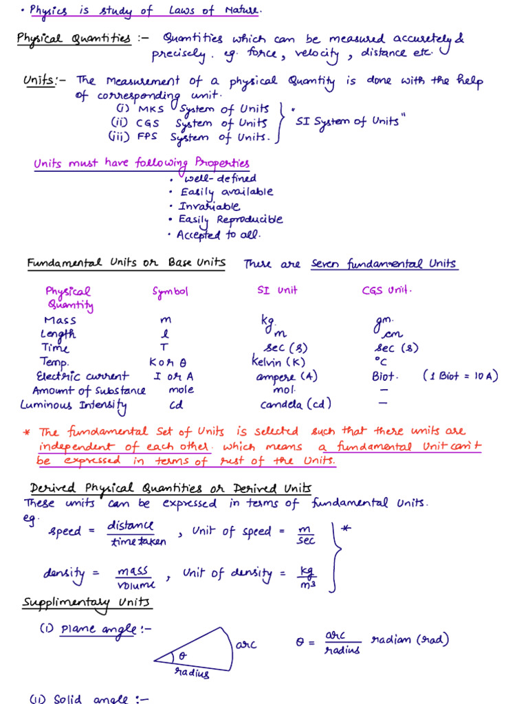 Understanding Physical Quantities and Units | PDF | International ...