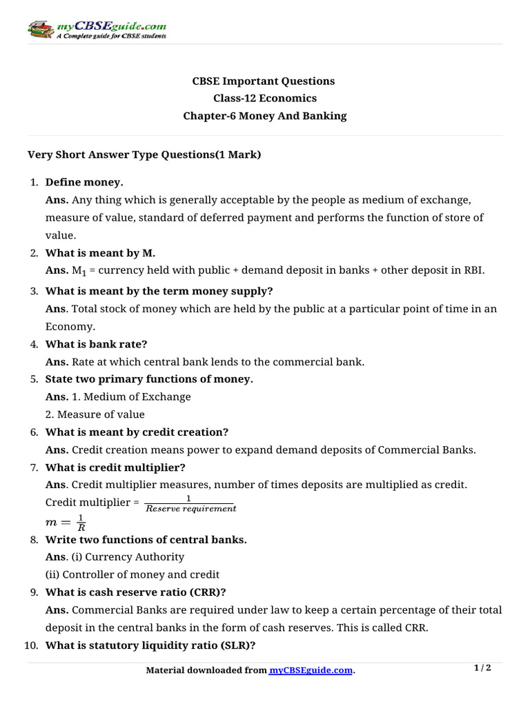 12 Economics Impq ch6 1 | PDF | Law