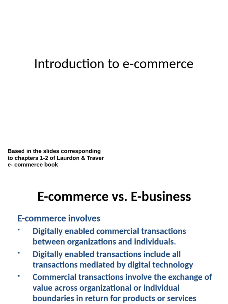 (Lecture - 7) E-Commerce... Brief Introduction | PDF | E Commerce ...