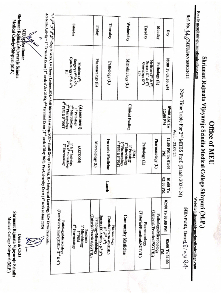 2nd-prof-time-table-batch-2023-24-pdf