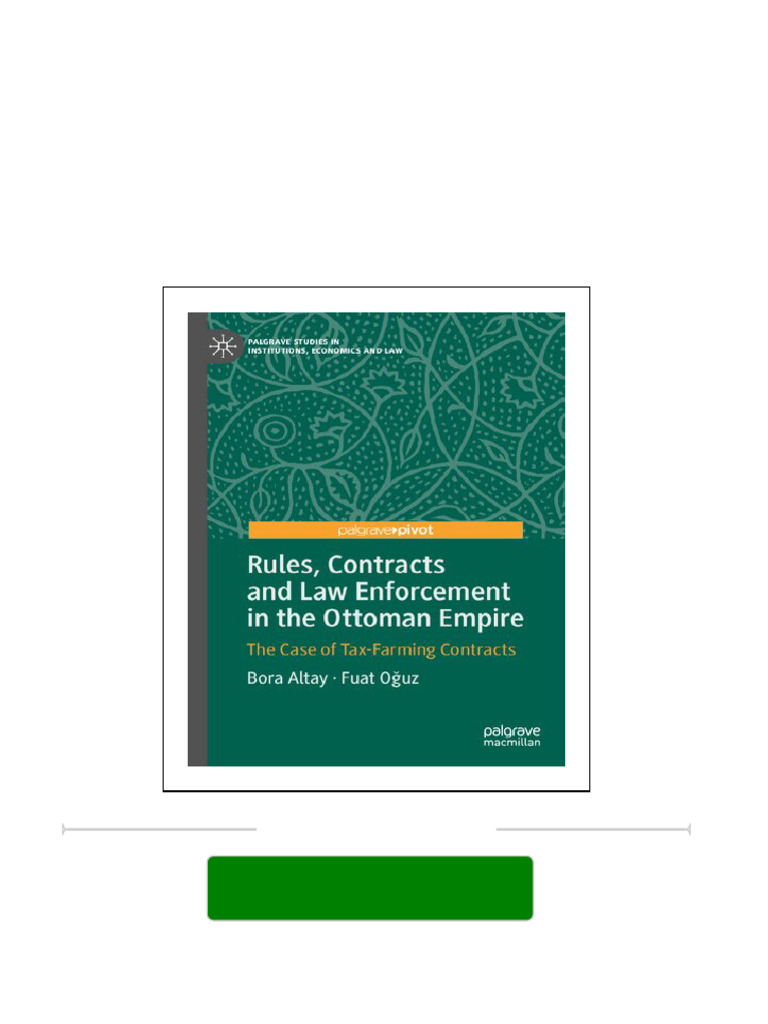 [FREE PDF sample] Rules, Contracts and Law Enforcement in the Ottoman