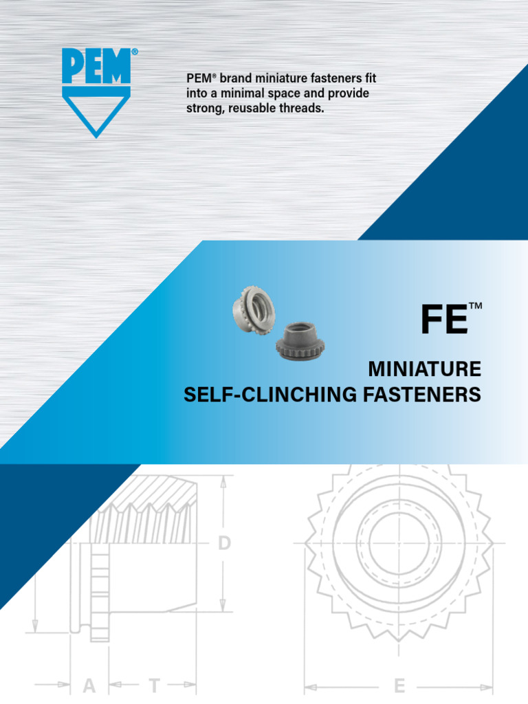 Miniature Self-Clinching Fasteners Guide | PDF | Screw | Nut (Hardware)
