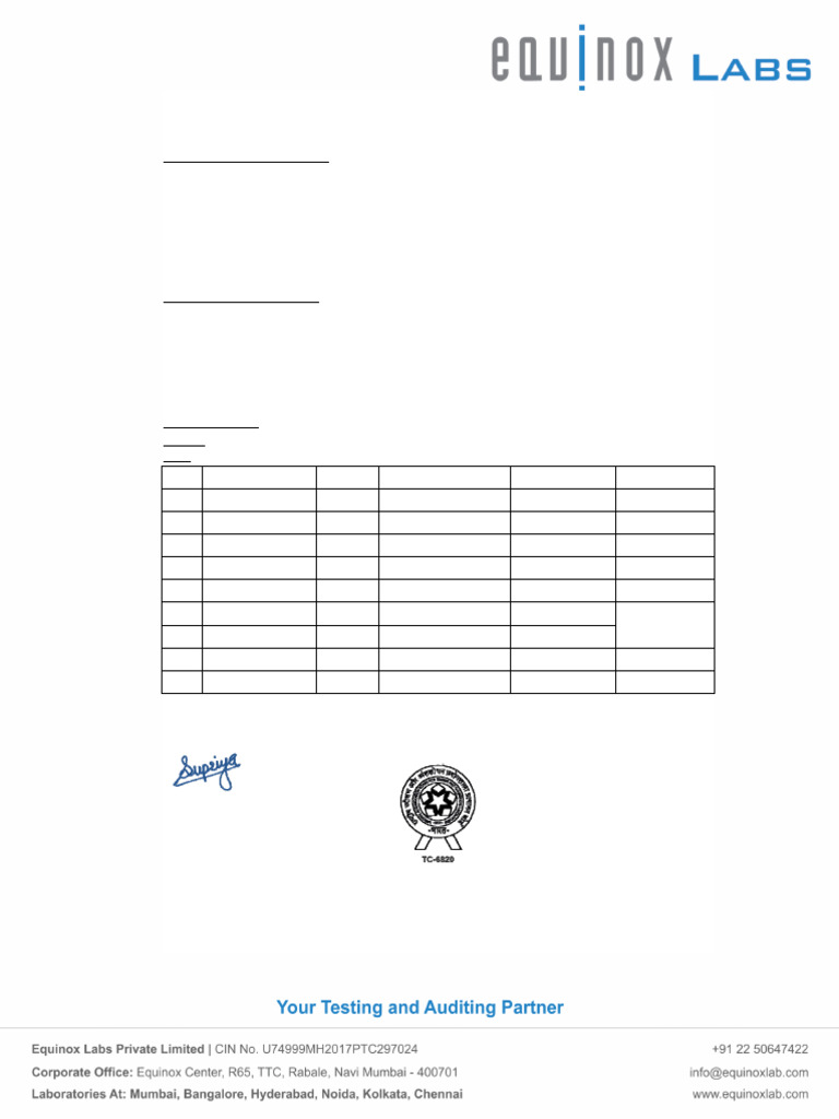 Equinox Labs Microbial Analysis Report | PDF | Laboratory Techniques