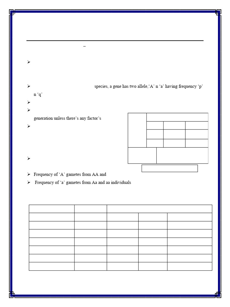 Concepts of Population Genetics and Hardy Weinberg Law | PDF | Zygosity ...