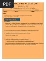 Mfano Wa Insha | PDF