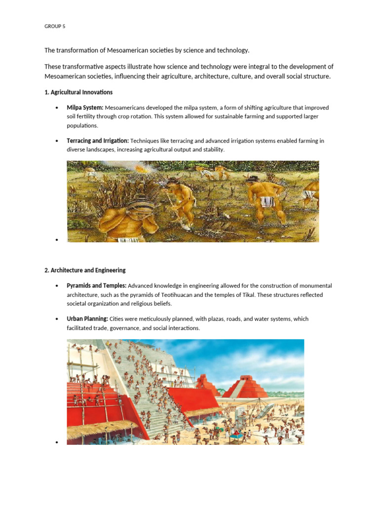 The Transformation of Mesoamerican Societies by Science and Technology ...