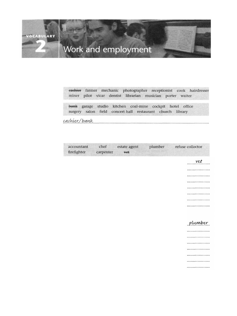 Job Matching and Vocabulary Practice | PDF | Salary | Employment