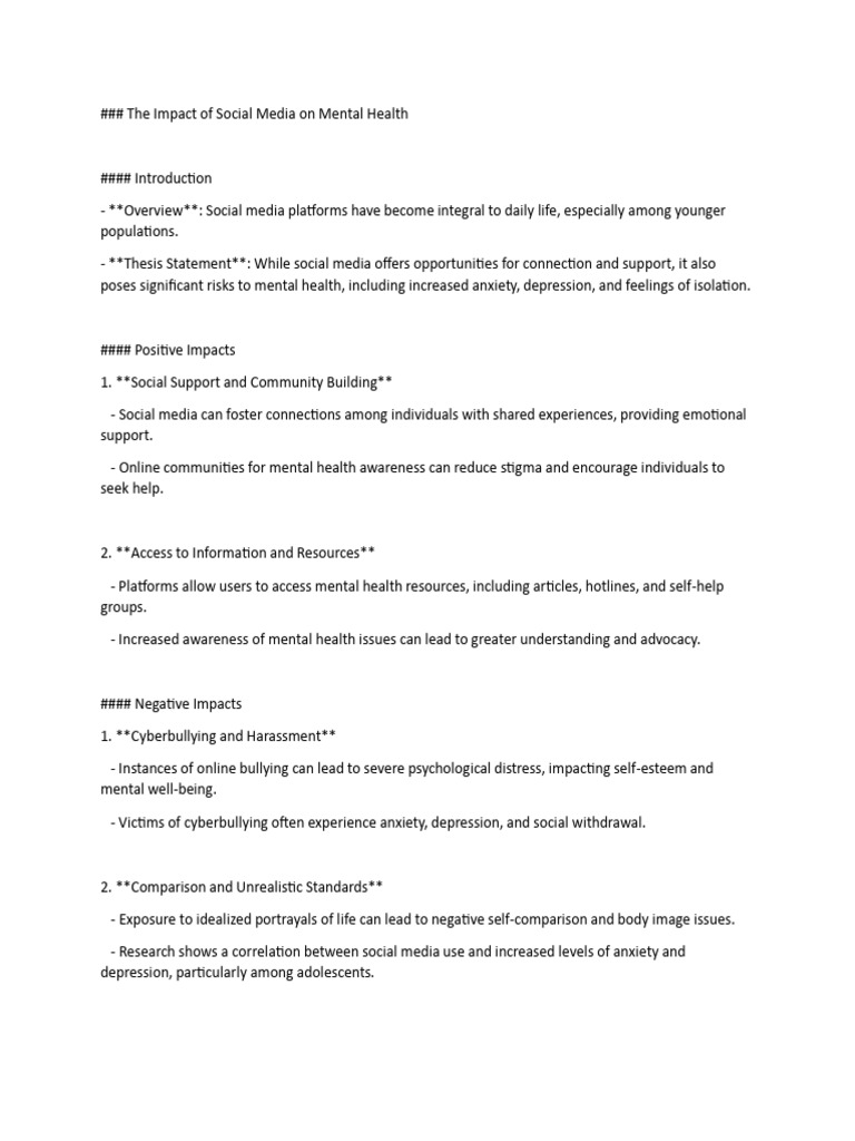 The Impact of Social Media On Mental Health | PDF | Social Media ...