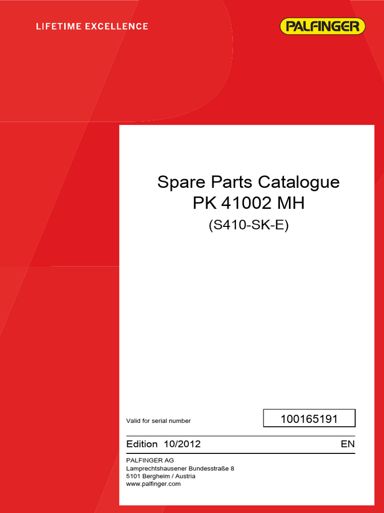 PK 41002 MH Spare Parts Catalogue | PDF | Crane (Machine) | Washer ...